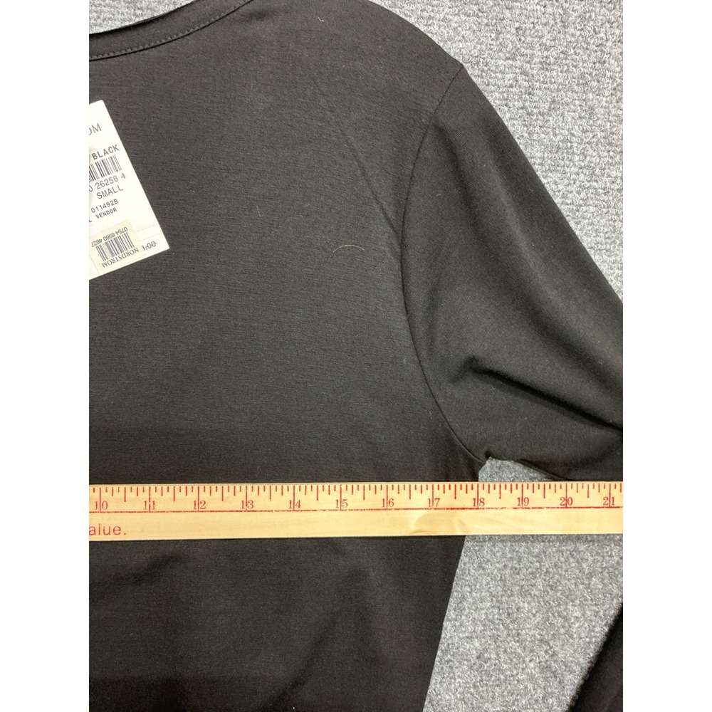 KUT from the Kloth Womens Black Sequin Front Long Sleeve Scoop Small NWT Top - Picture 6 of 6